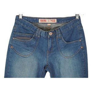 Mossimo Jeans Juniors Size 7 Bootcut Low Rise Blue Denim
